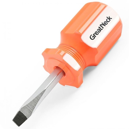Great Neck 3/16 x 1.5 Inch Slotted Square Shank Stubby Screwdriver 73010